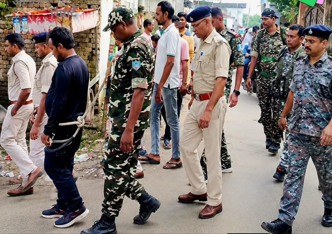धनबाद : मवेशी तस्करी केस में साहेब कुरैशी की TI परेड